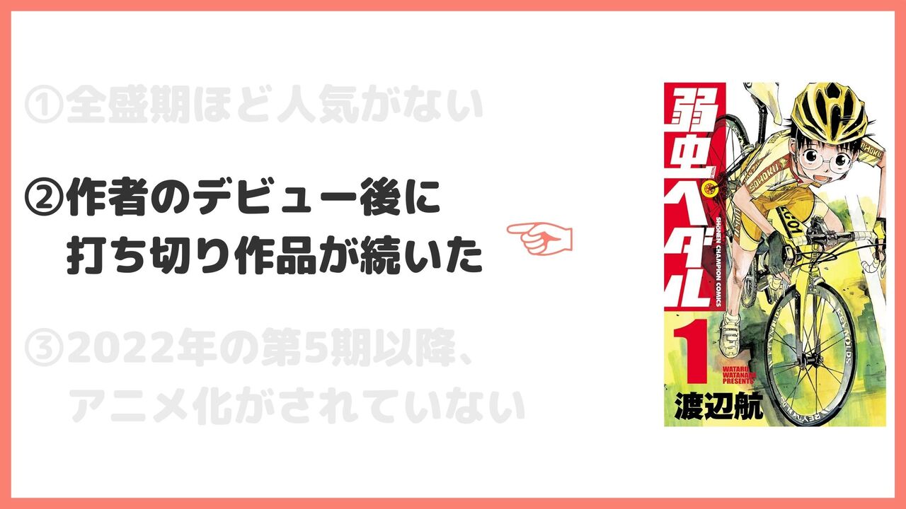 ②作者のデビュー後に打ち切りが続いた